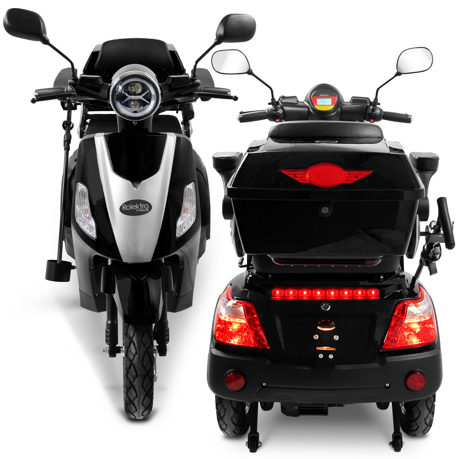 Rolektro E-Trike 25 V.3 Lithium, Schwarz, 25 km/h Rolektro E-Trike 25 V.3 Lithium, Schwarz, 25 km/h