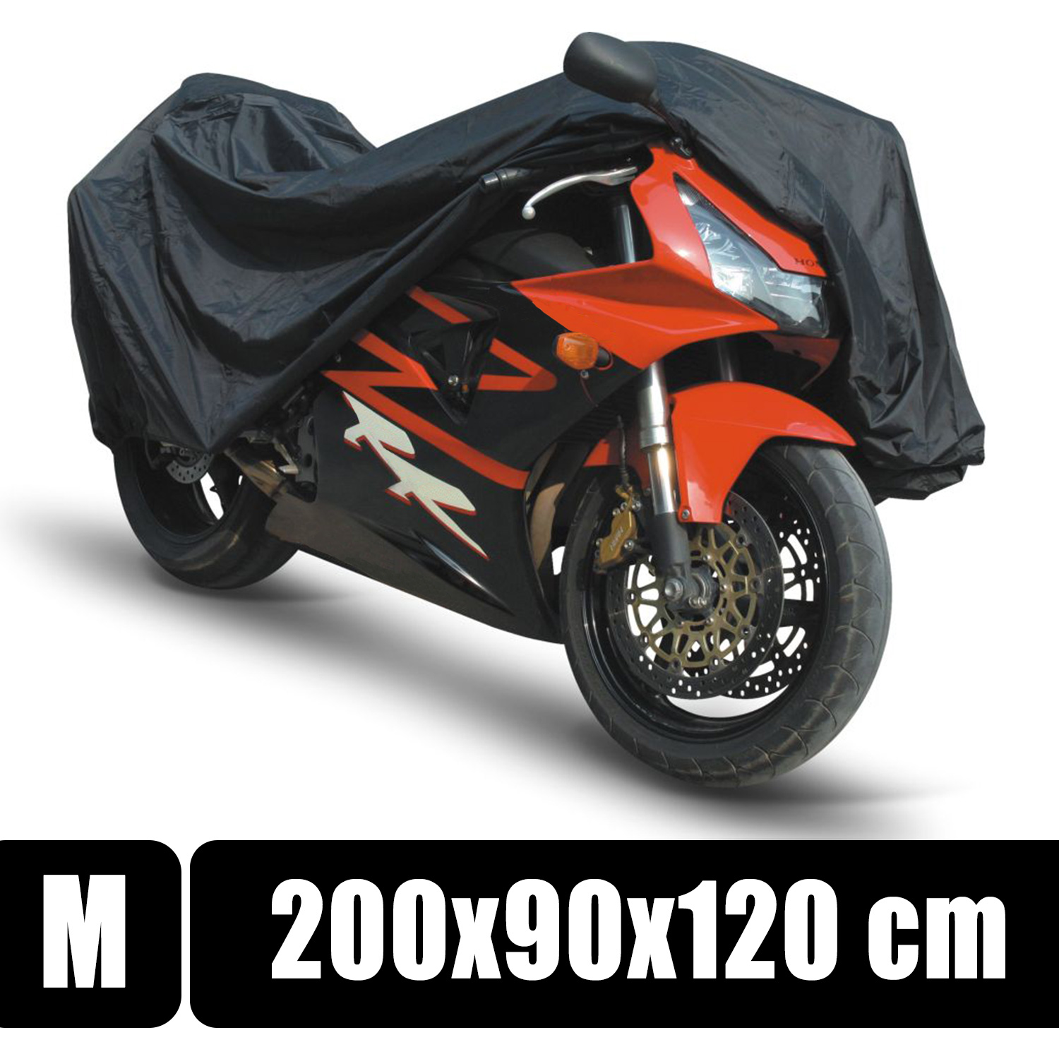 Motorrad-Abdeckplane M 200x90x120cm - PVC Motorradplane Motorrad Roller Abdeckung Outdoor Abdeckhaube