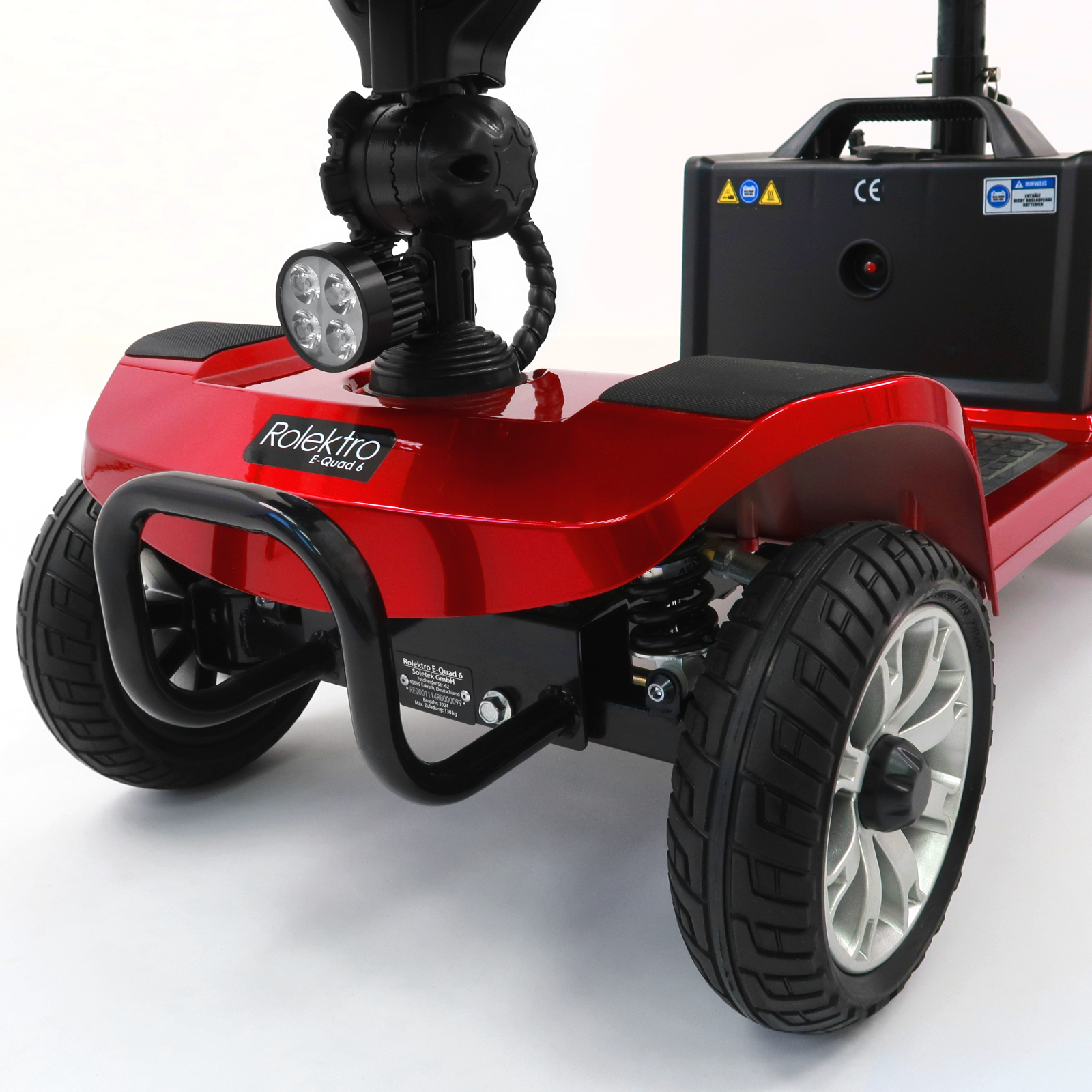 Rolektro E-Quad 6 V.2 Pro, Blei-Gel, Rot, 6 km/h 