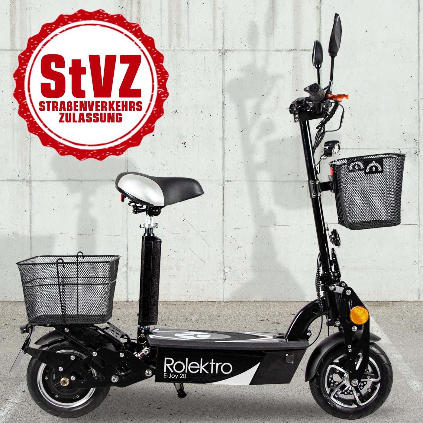 Rolektro E-Joy 20 Blei-Gel, Schwarz, 20 km/h