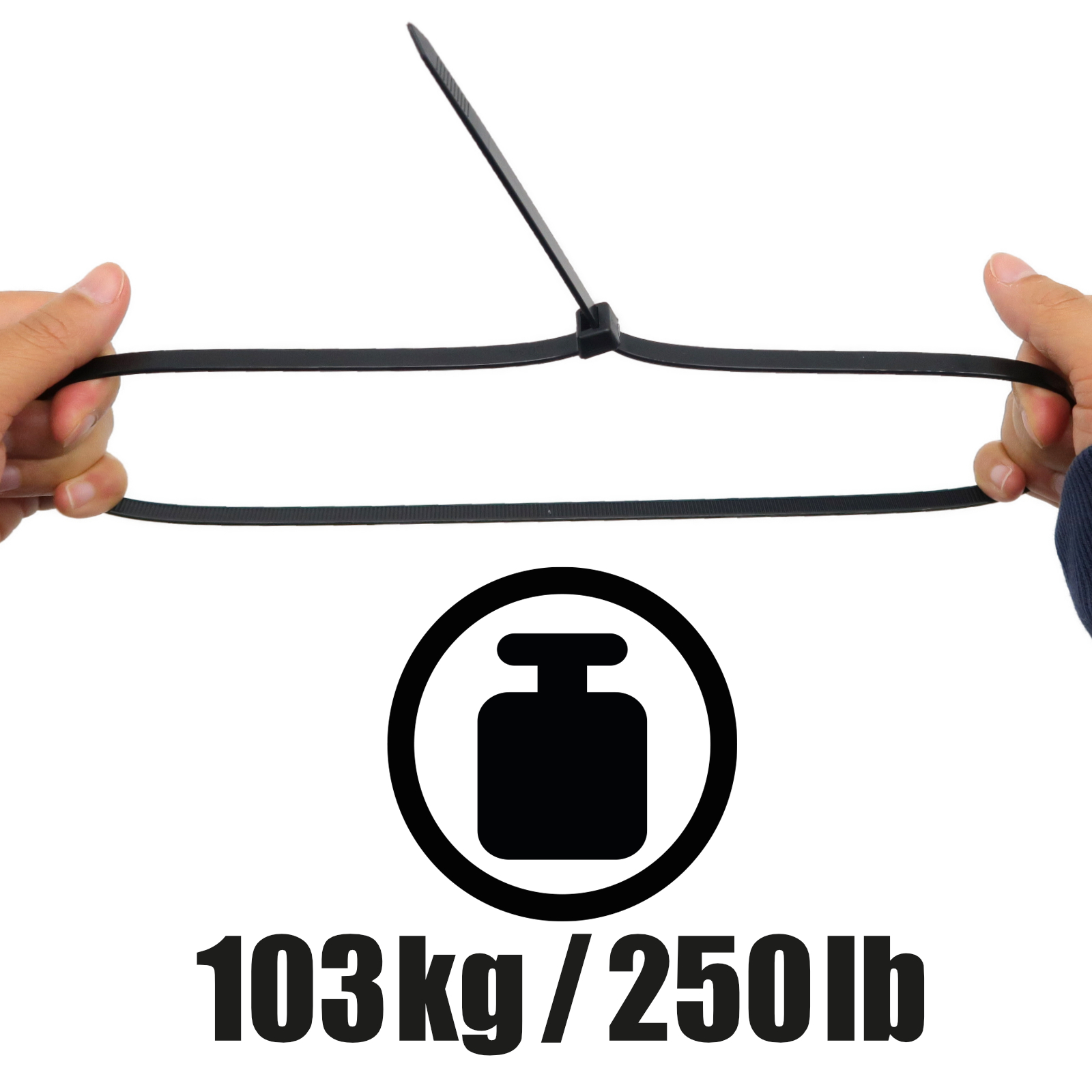 Kabelbinder, schwarz,12,4 x 380mm, 100 Stk