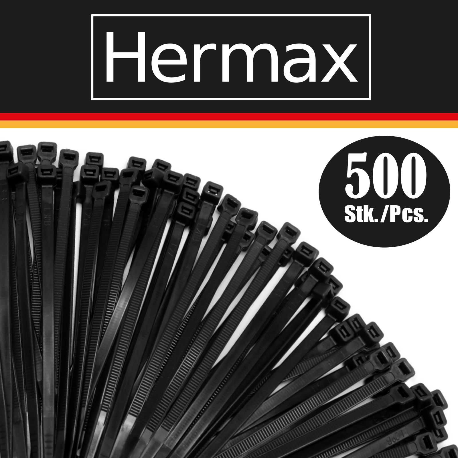 Kabelbinder, schwarz, 4,6 x 120mm, 500 Stk