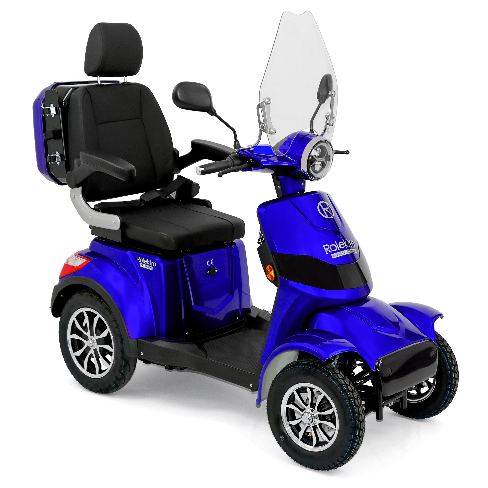 Rolektro E-Quad 25 V.2 Premium, Blei-Gel, Blau, 25 km/h