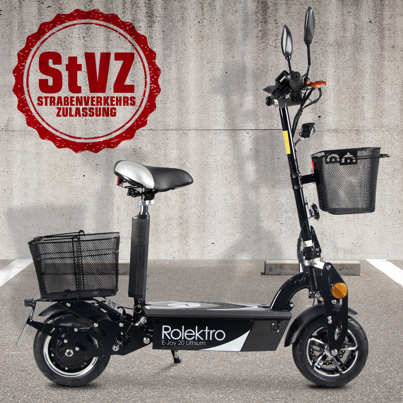 Rolektro E-Joy 20 Lithium, Schwarz, 20 km/h