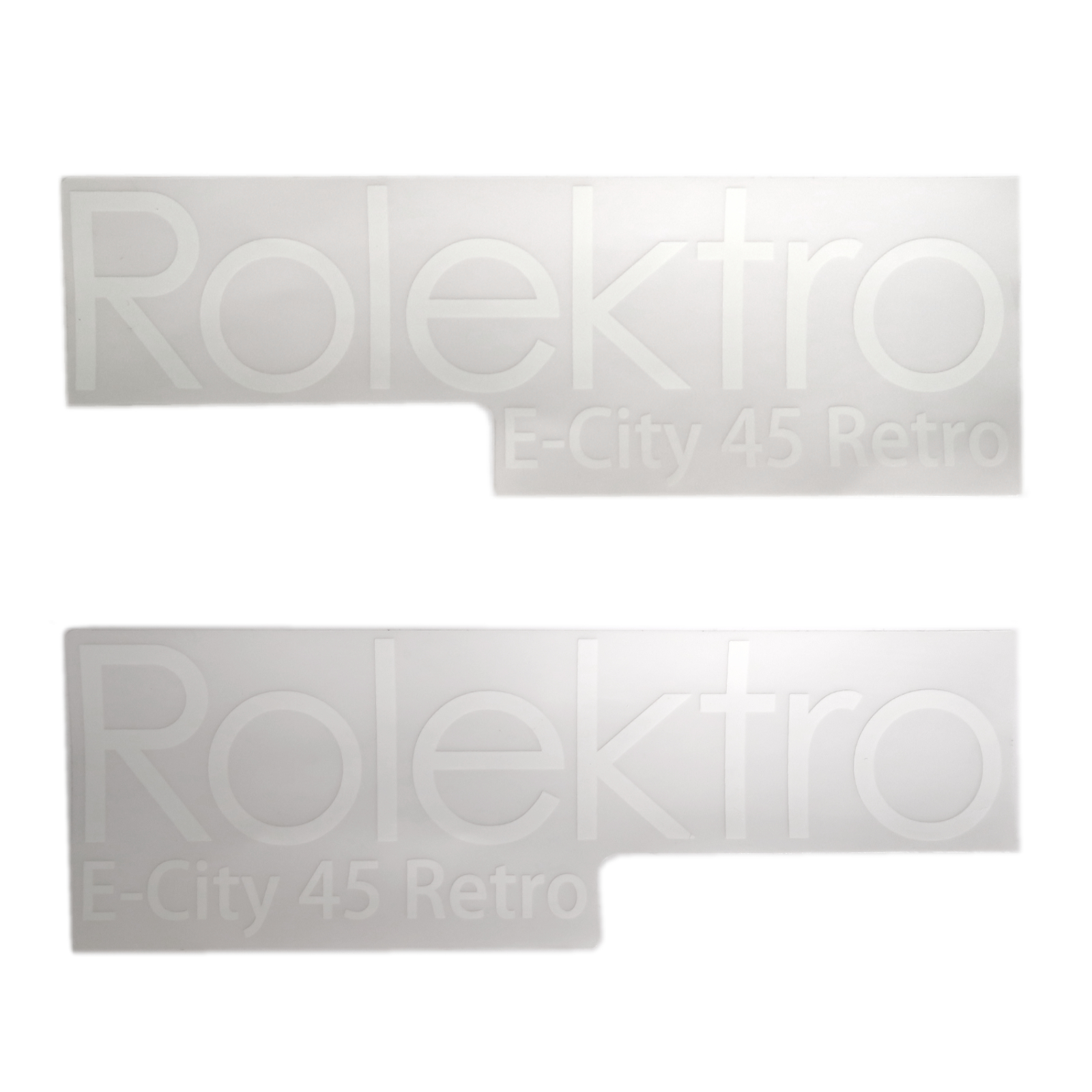 Retro45 - Aufkleber Rolektro E-City 45 Retro, für Seitenteil rechts und links