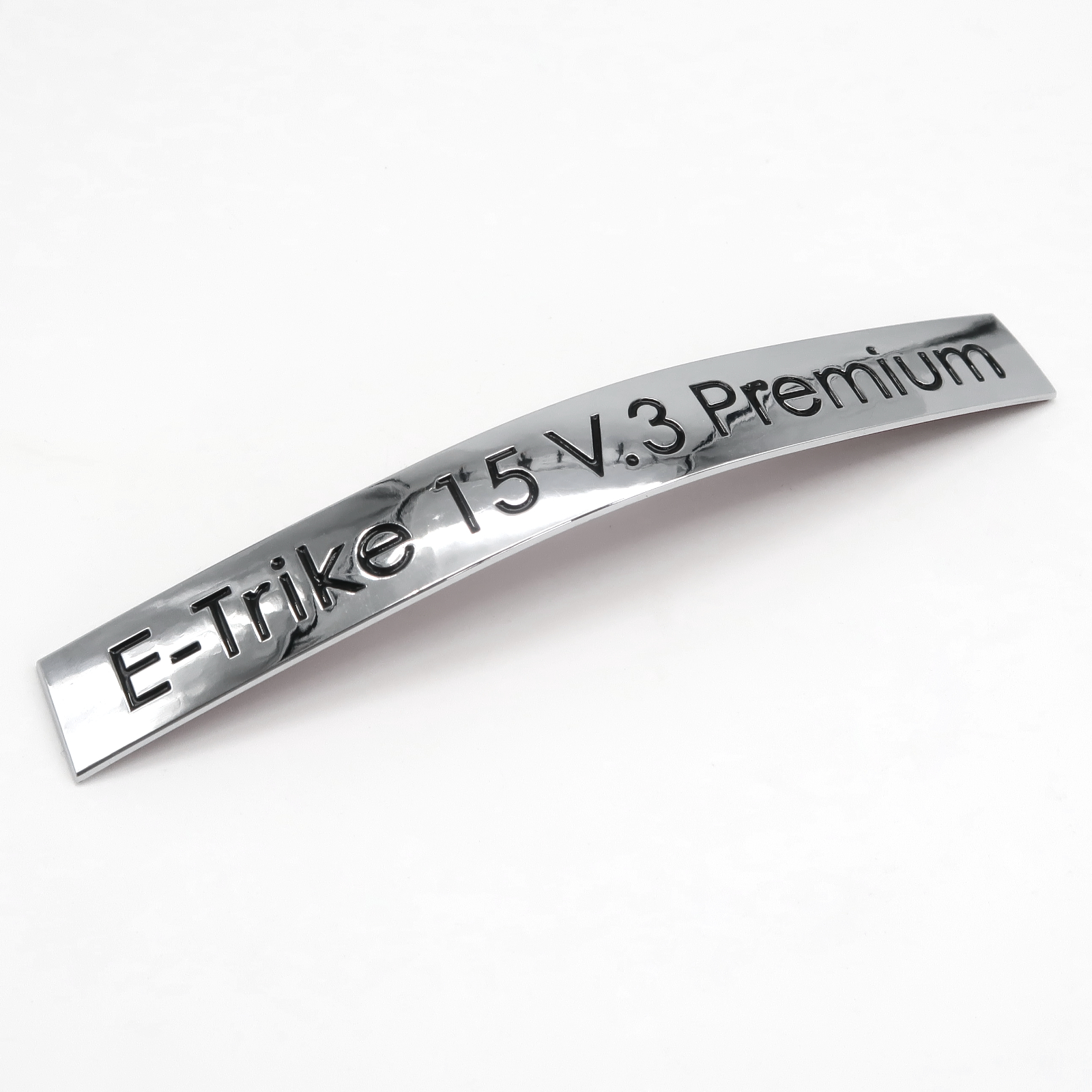 Trike15V3Pm/R31 - Aufkleber, E-Trike 15 V.3 Premium, Metalloptik, vorne