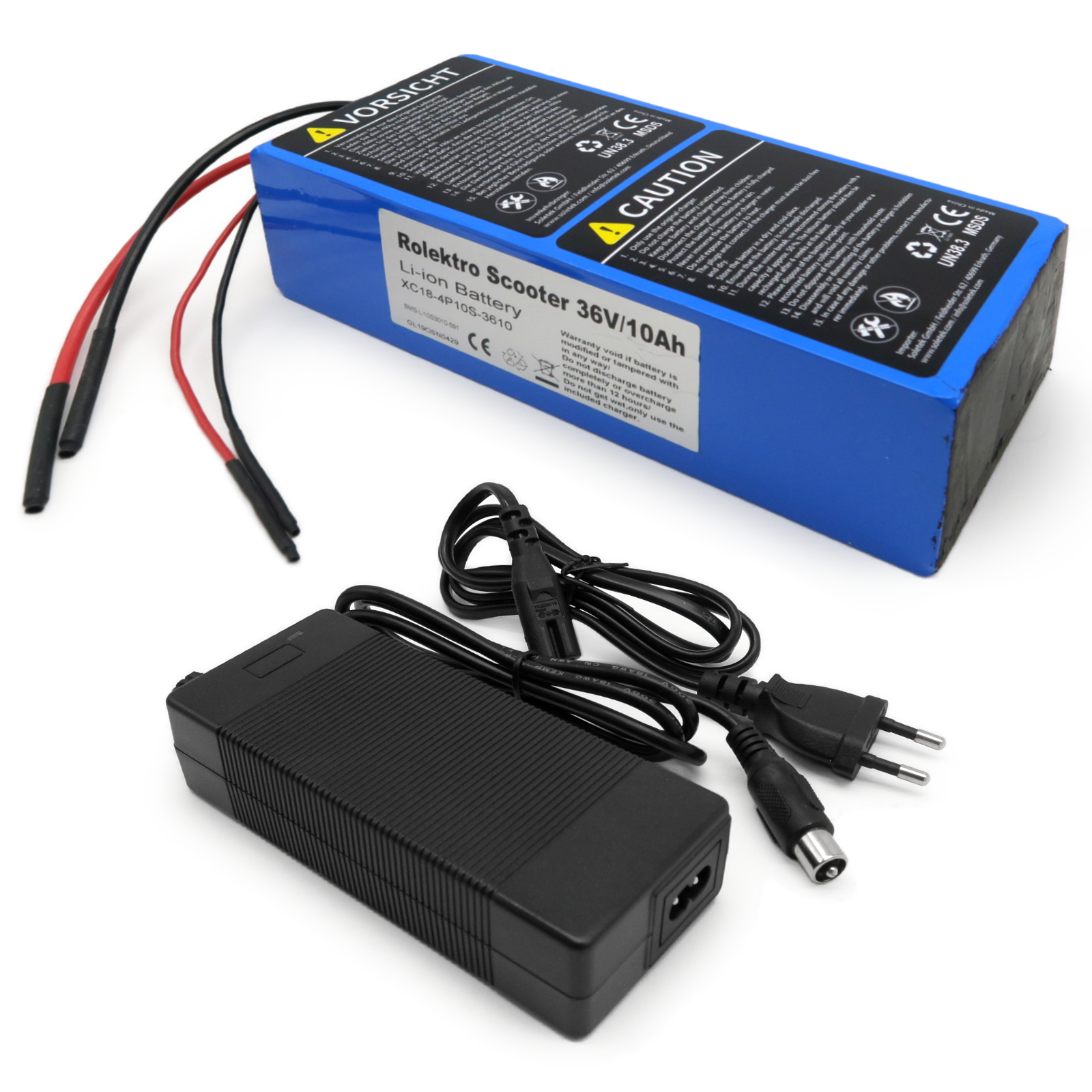 Pedelec - Akku LiNiCoMnO2, 36V-10Ah, ohne Gehäuse, inkl. Ladegerät