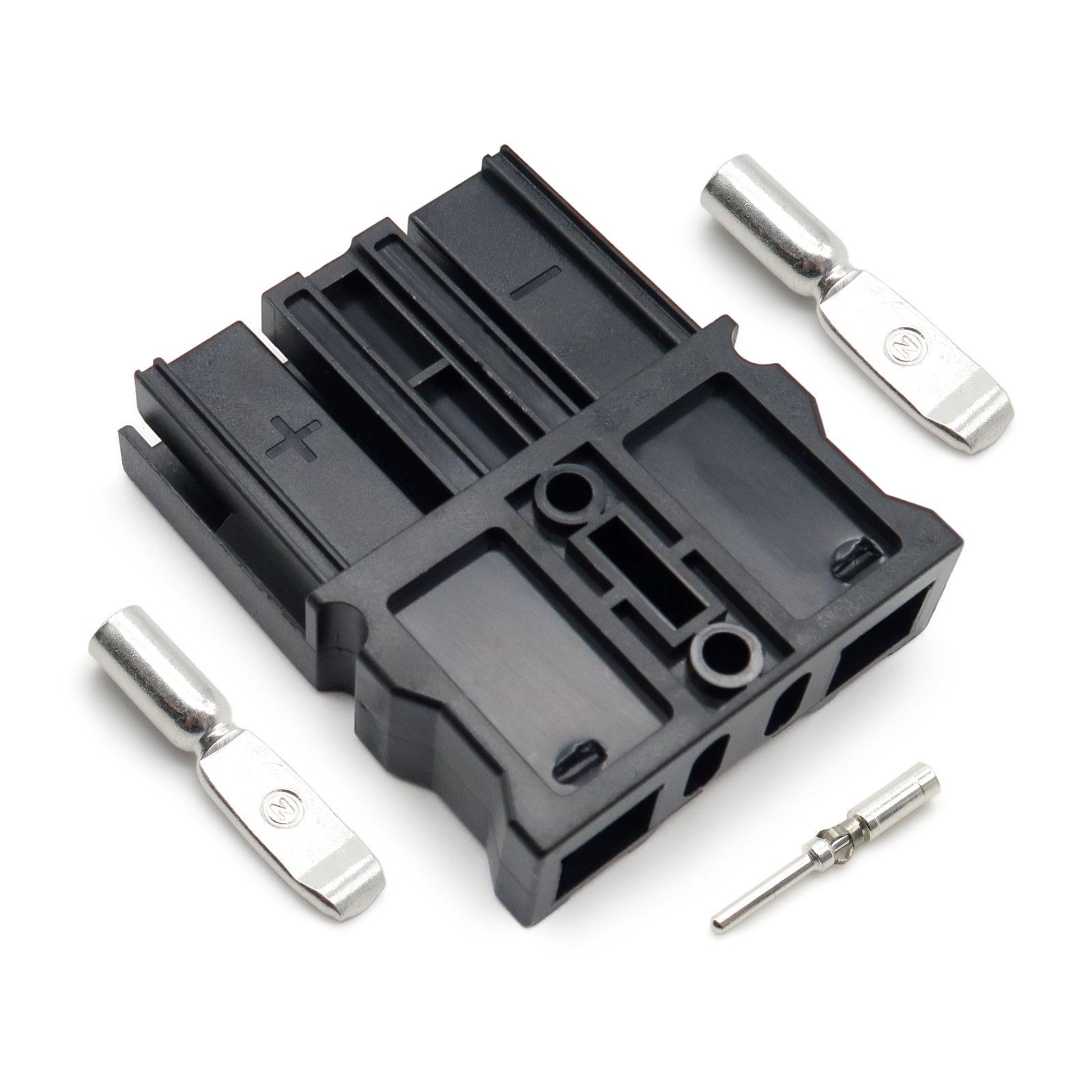 Trike15/25V3/V3Pm/Quad15/25V3/V3Pm/Lib/DS3/4/Duo - Anschlussstecker, Batteriestecker mit Kontakten, schwarz, ab 2023 Trike15/25V3/V3Pm/Quad15/25V3/V3Pm/Lib/DS3/4/Duo - Anschlussstecker, Batteriestecker mit Kontakten, schwarz, ab 2023