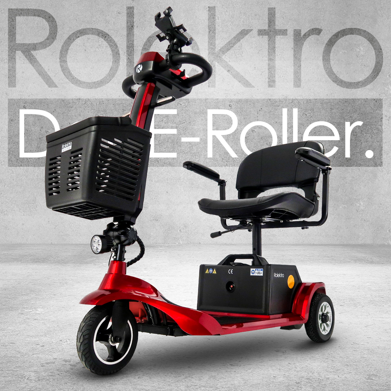 G1, Rolektro E-Trike 6 Blei-Gel, Rot, 6 km/h