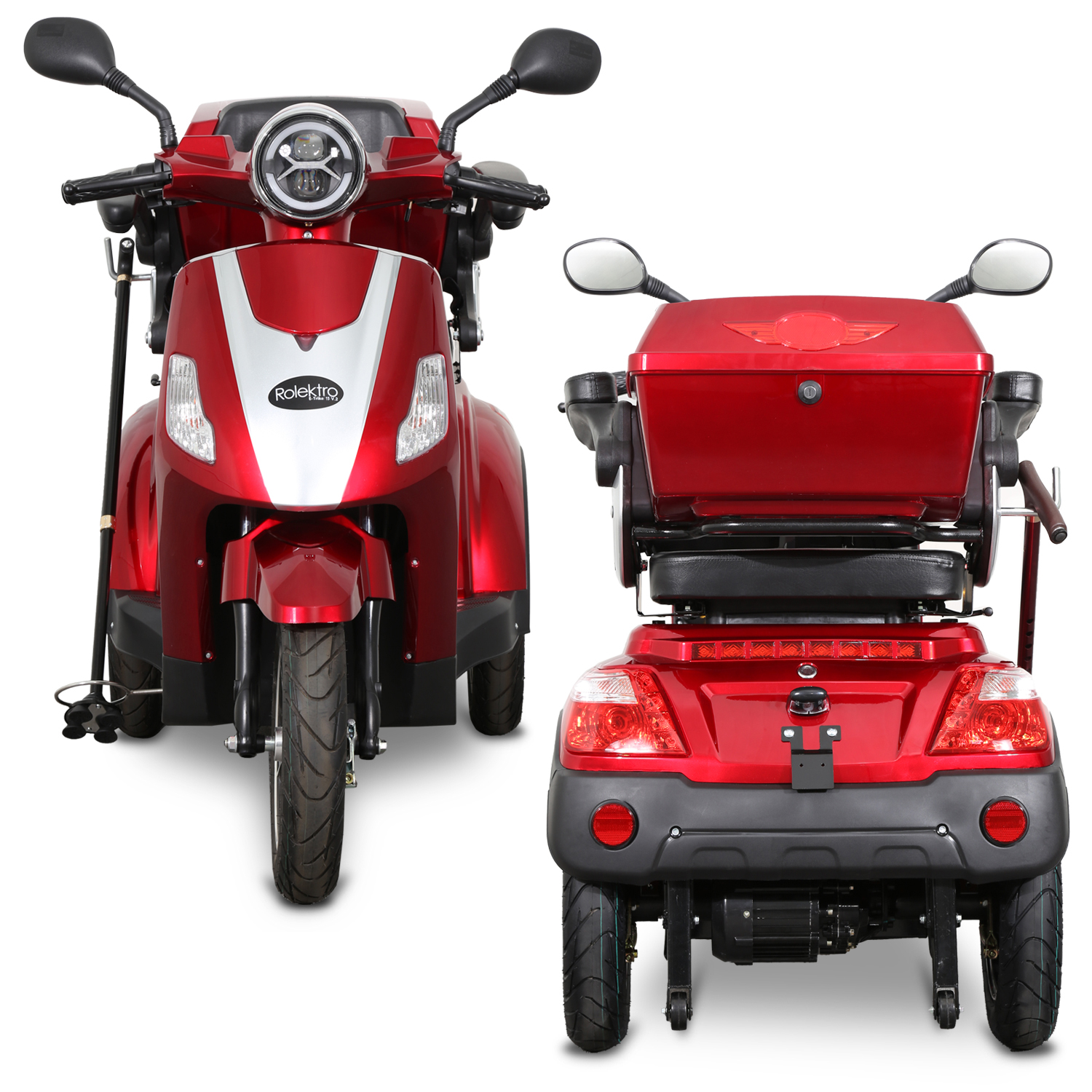 G1, Rolektro E-Trike 15 V.2 Blei-Gel, Rot, 15 km/h