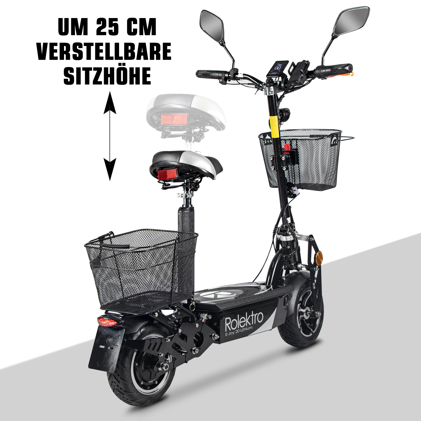 Rolektro E-Joy 20 Lithium, Schwarz, 20 km/h