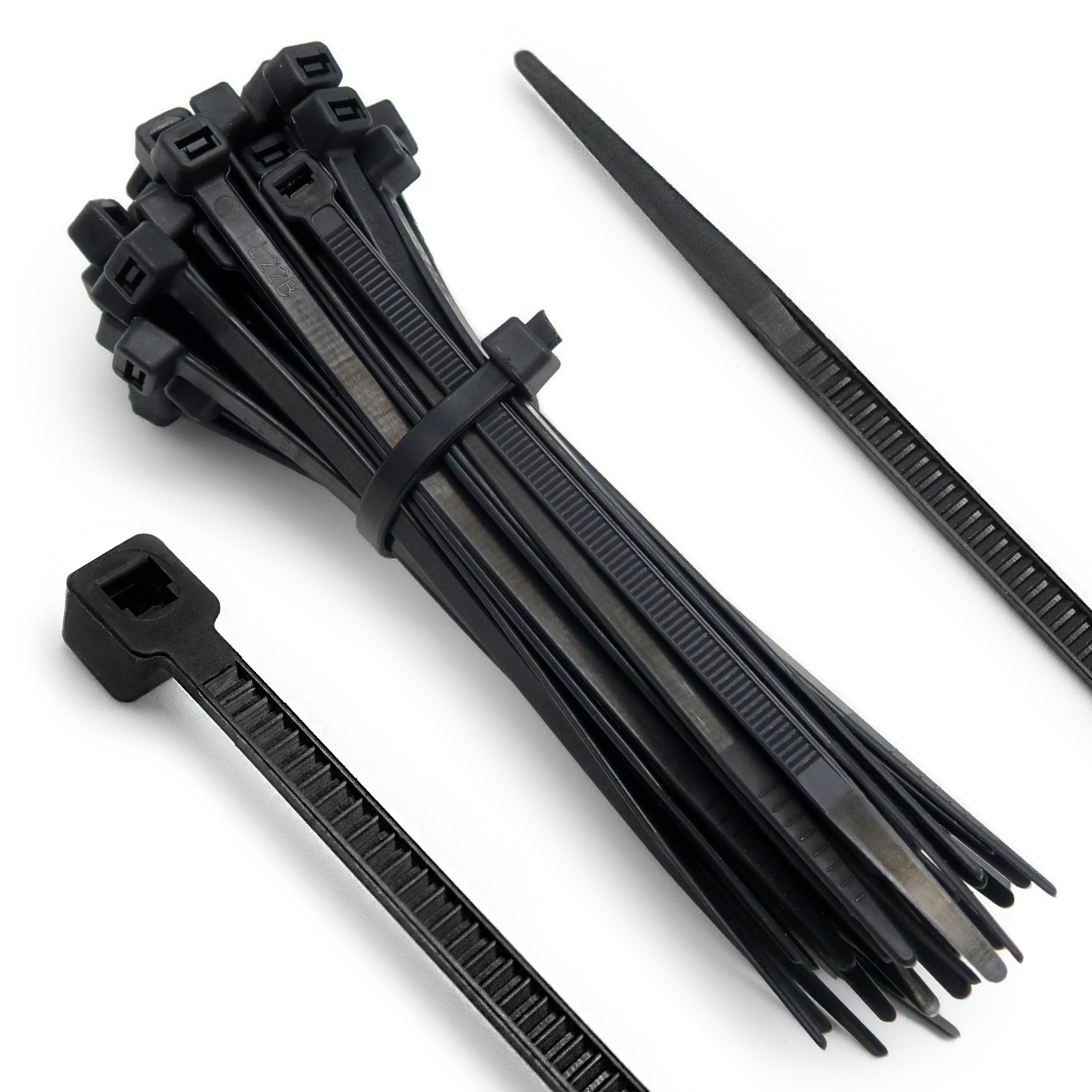 Kabelbinder, schwarz, 4,6 x 190mm, 100 Stk