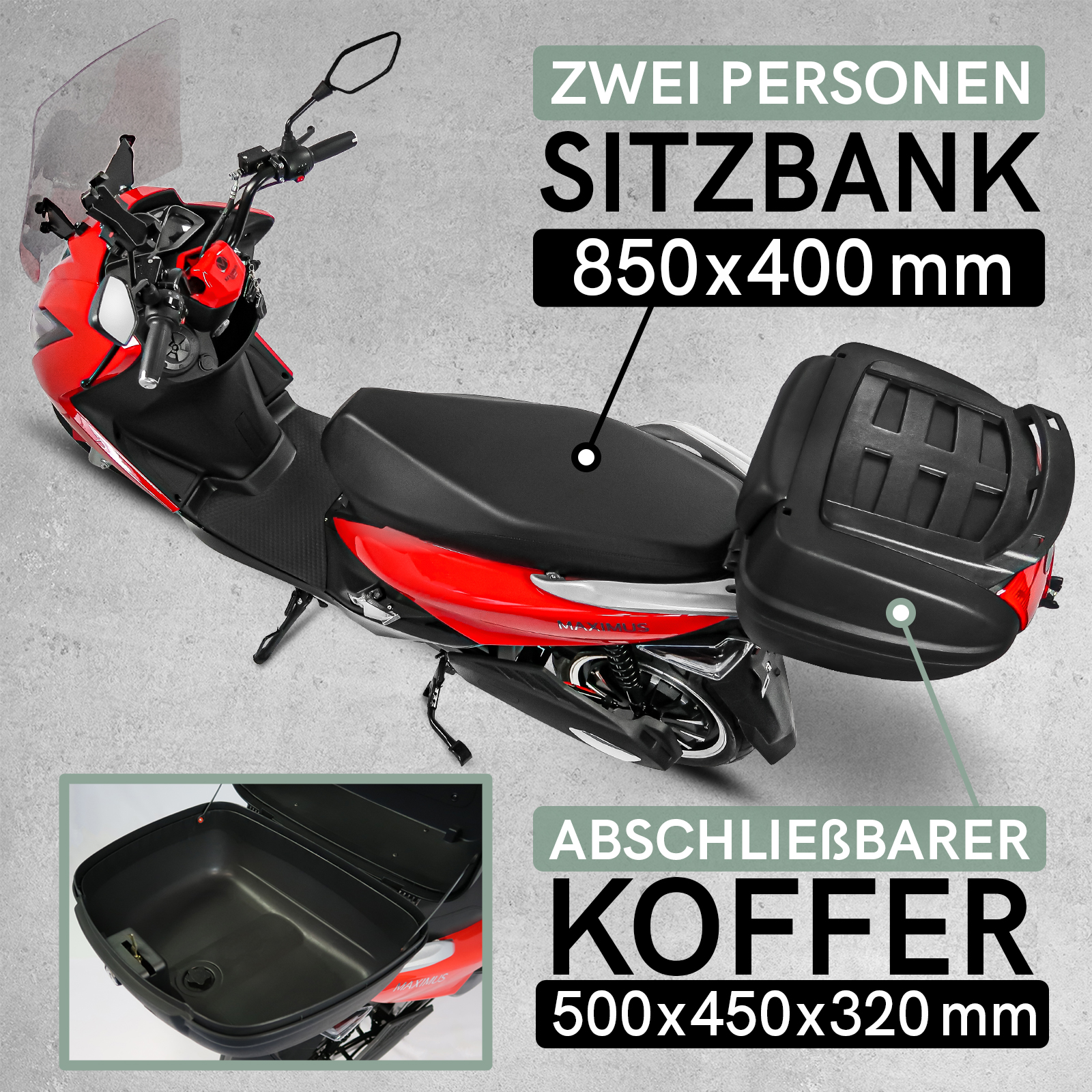 G1, Maximus MX2-45, 2 x Lithium Akkus, 45 km/h