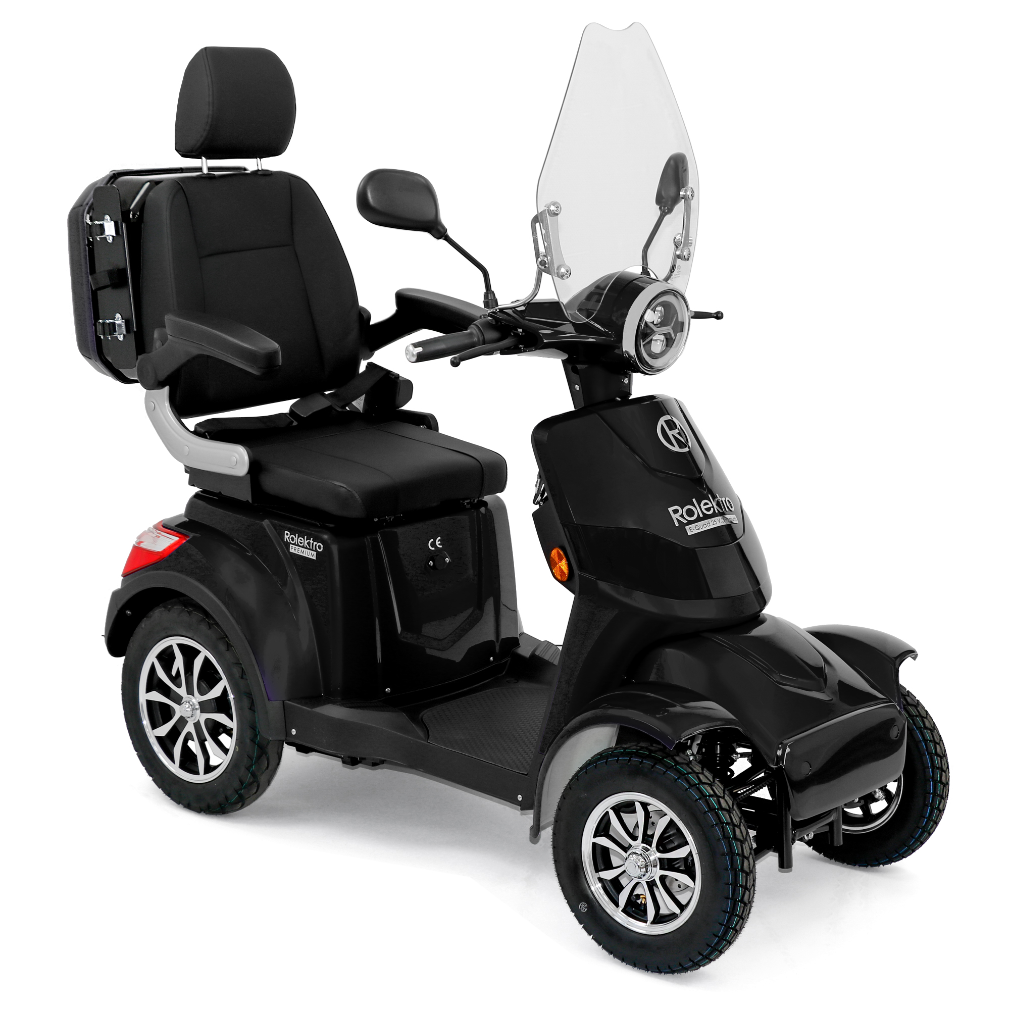 Rolektro E-Quad 25 V.3 Premium, Lithium, Schwarz, 25 km/h