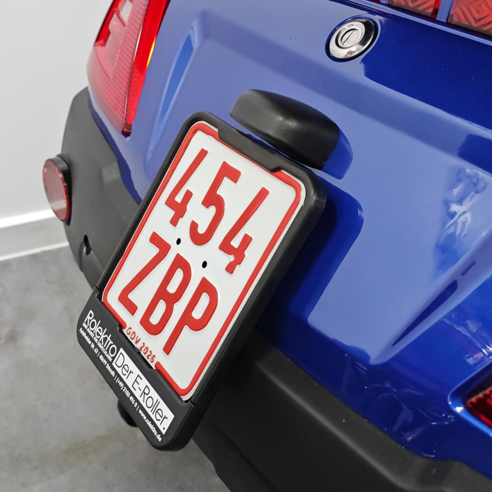 License plate holder, holder for license plate with Rolektro logo