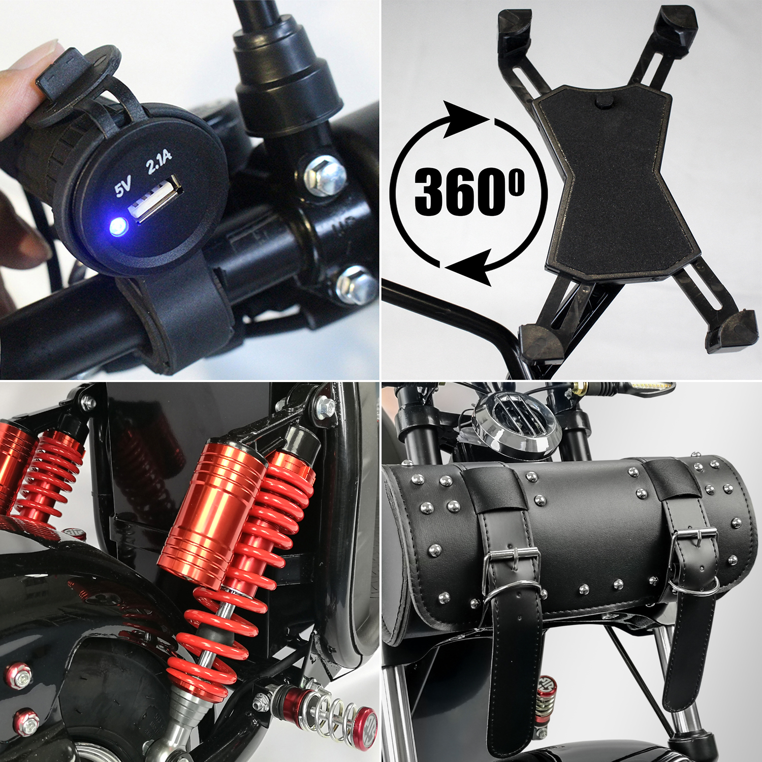 Rolektro, E-Cruiser 45 Lithium, Schwarz, 60V-20Ah Akku, 1500 Watt