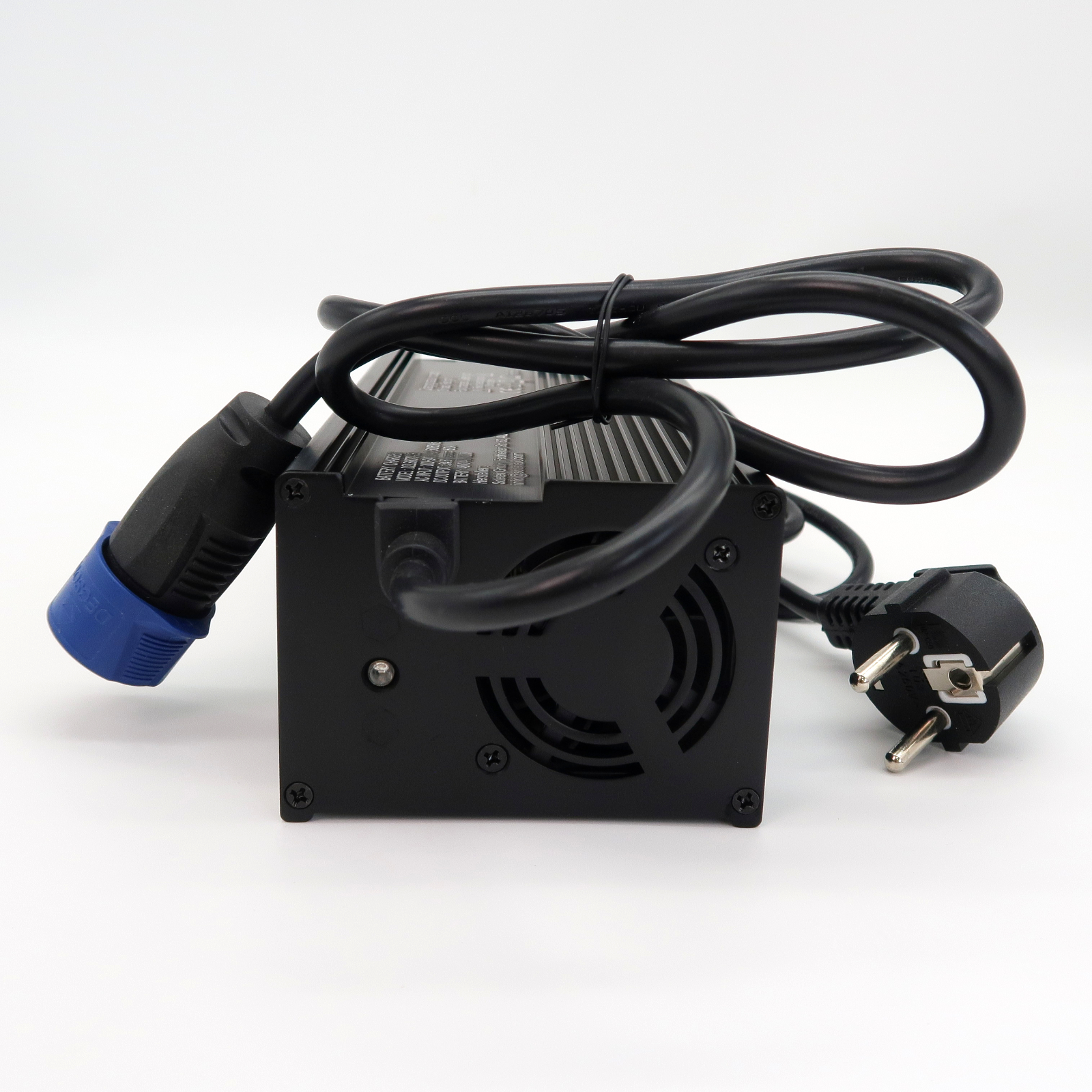 MX4/EM4 - Ladegerät 48V/6A für Lithium NCM Akku, Rund, Alugehäuse