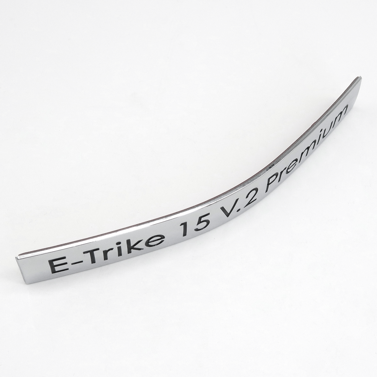 Trike15V2Pm/R31 - Aufkleber, E-Trike 15 V.2 Premium, Metalloptik, vorne