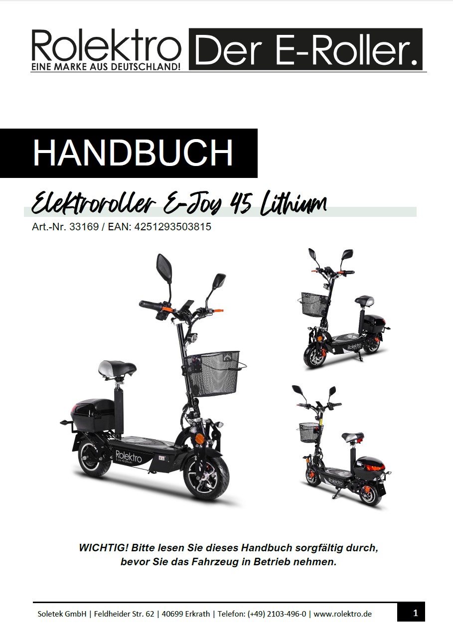 Joy45 - Handbuch E-Joy45 für Blinkerversion, ab 2024