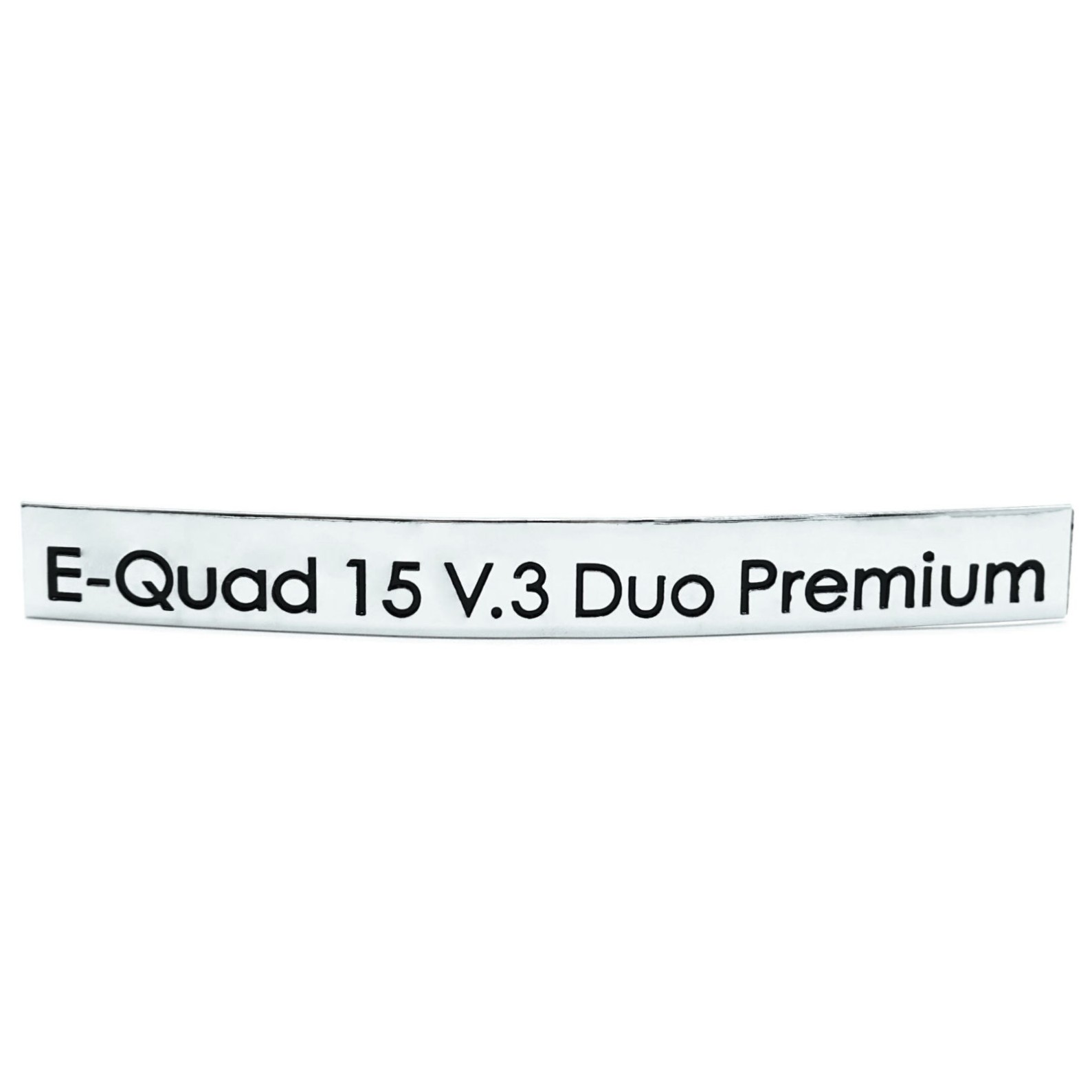 Quad15V3Duo - Sticker, E-Quad 15 V.3 Duo Premium, metal look, front