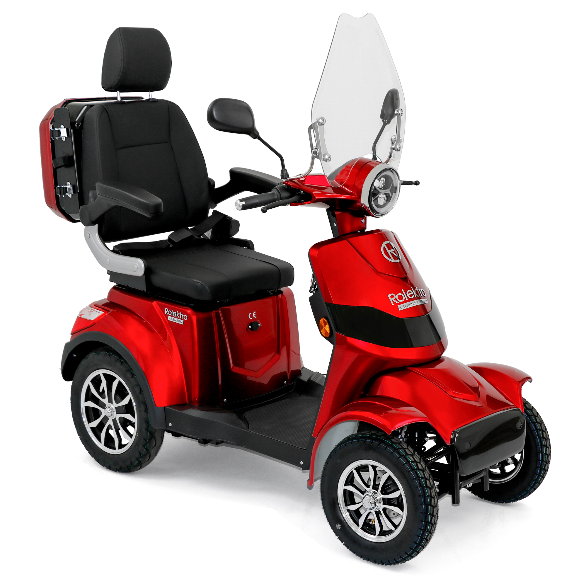 Rolektro E-Quad 25 V.2 Premium, Blei-Gel, Rot, 25 km/h