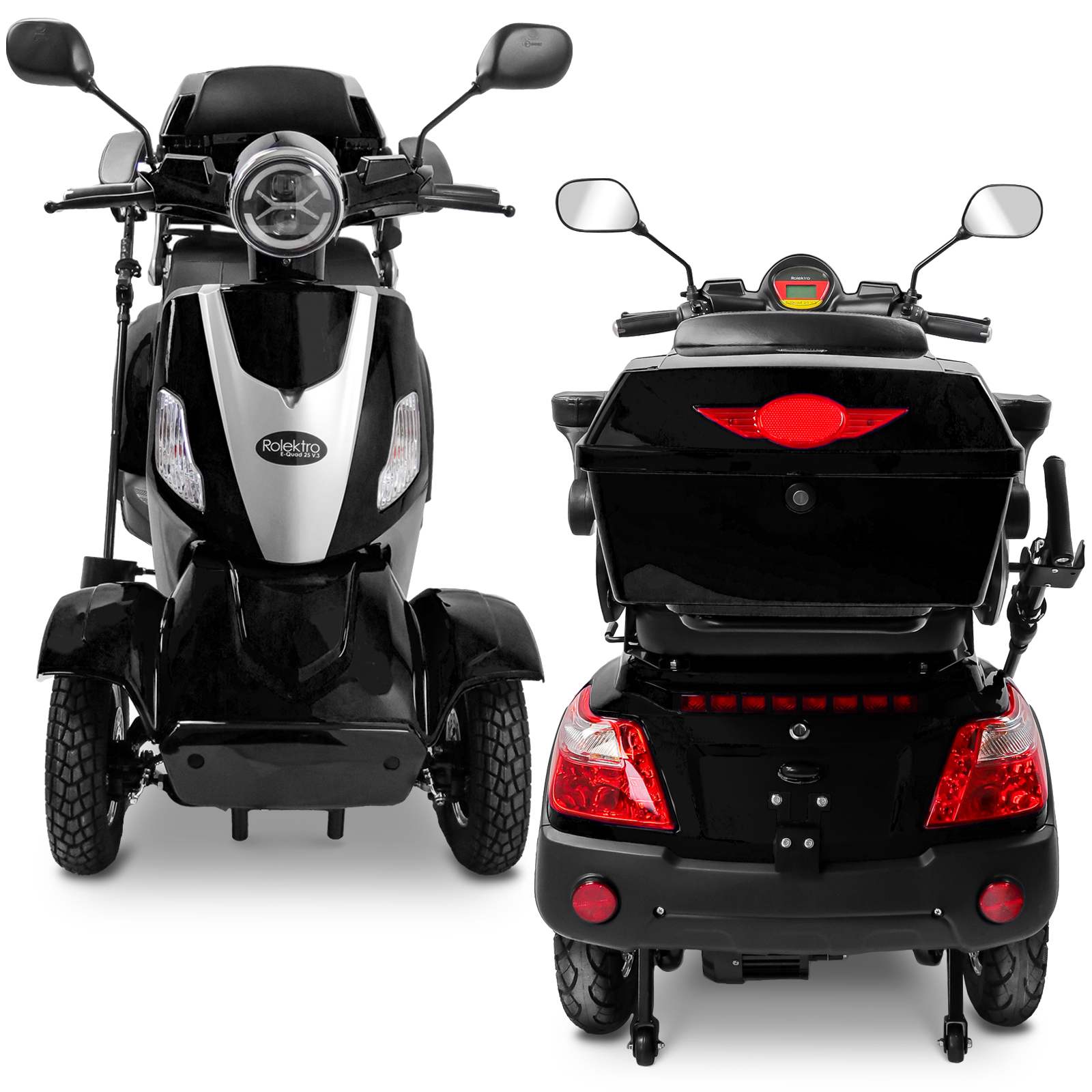 G2, Rolektro E-Quad 25 V.3 Lithium, Schwarz, 25 km/h