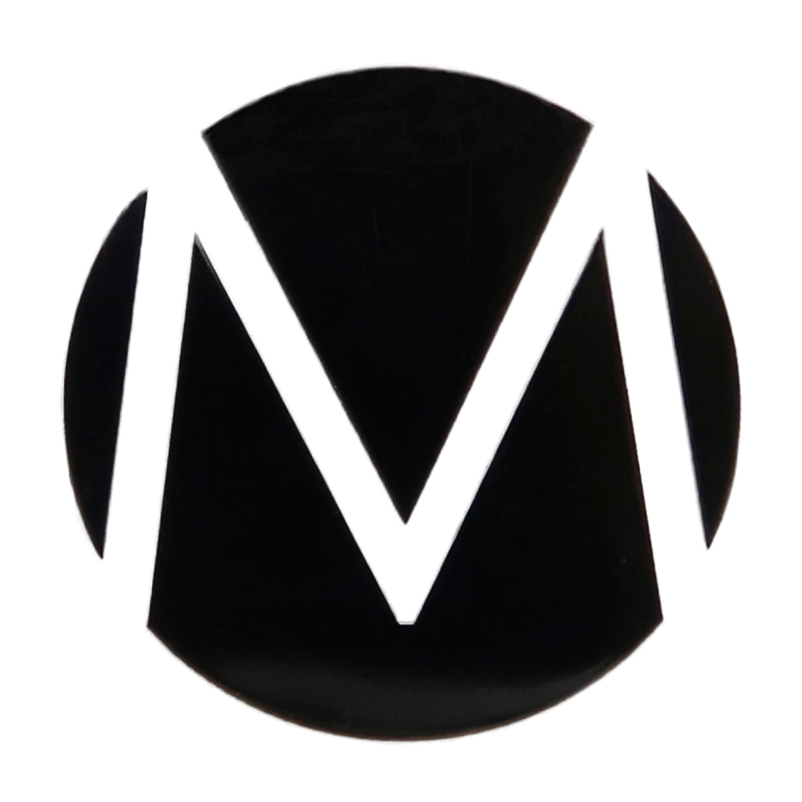 MX2/MX3 - Aufkleber, M Logo 2,6 cm  rund, Folie, Schwarz