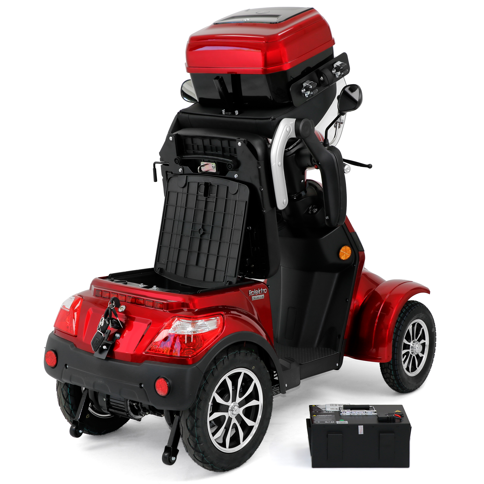 Rolektro E-Quad 15 V.3 Premium, Lithium, Rot, 15 km/h Rolektro E-Quad 25 V.3 Premium, Lithium, Rot, 25 km/h
