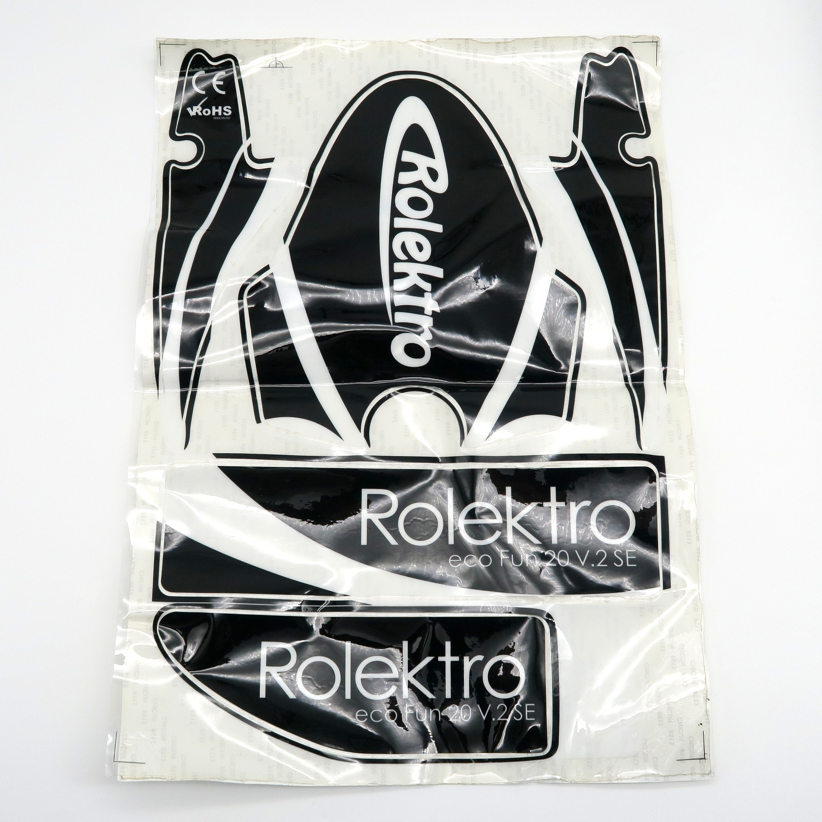 Fun20V2 - Rolektro Aufkleber, schwarz