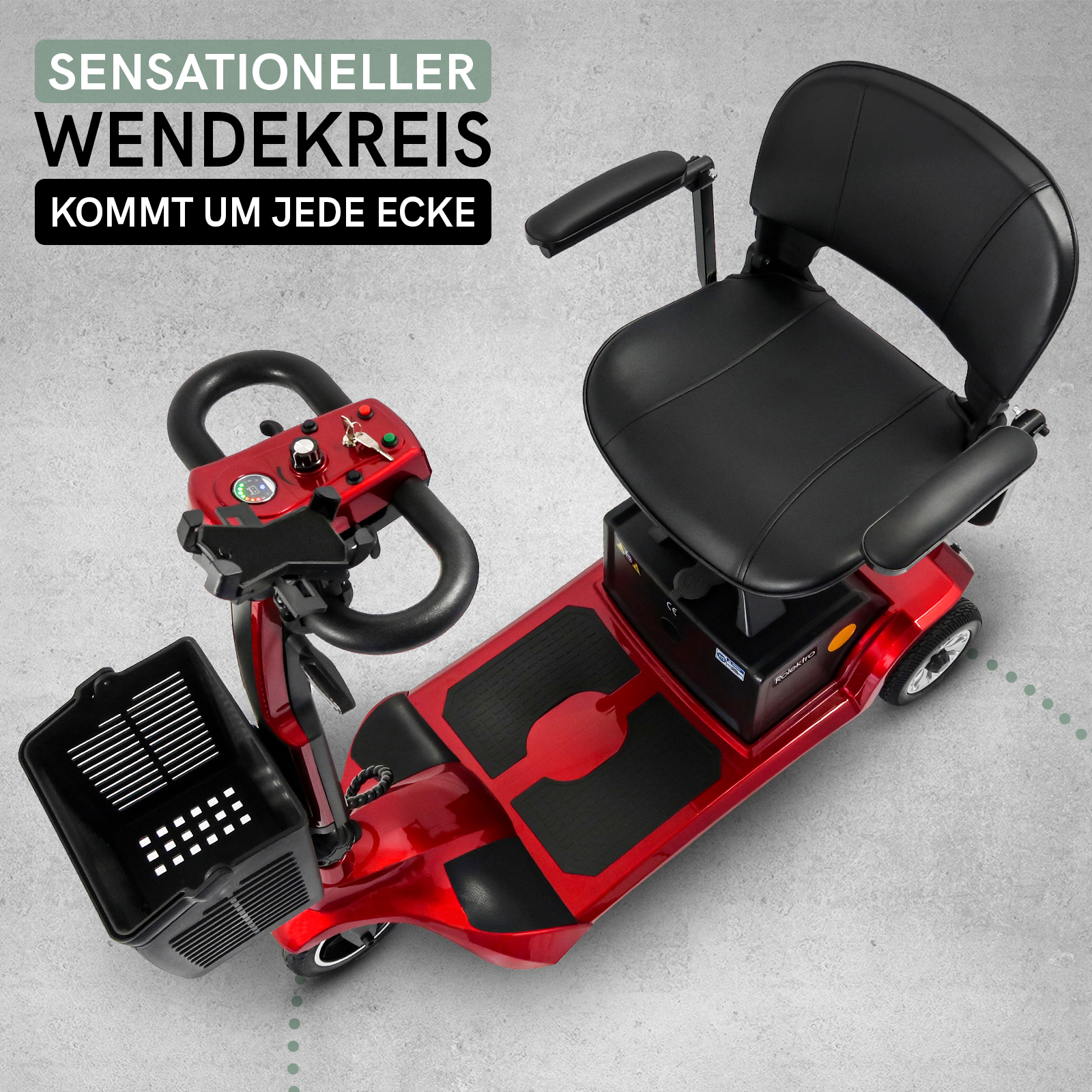 G1, Rolektro E-Trike 6 Blei-Gel, Rot, 6 km/h