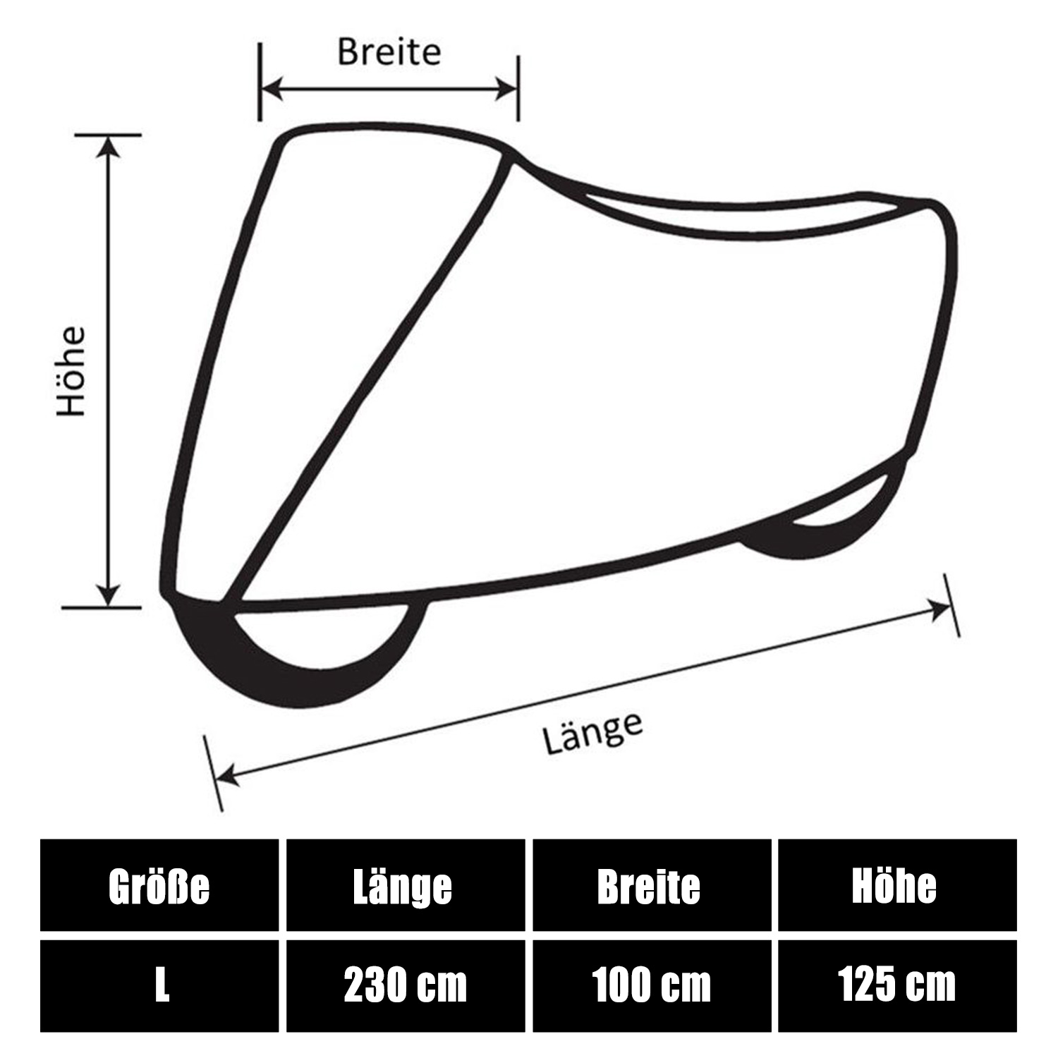 Motorrad-Abdeckplane L 230x100x125cm - PVC Motorradplane Motorrad Roller Abdeckung Outdoor Abdeckhaube Motorrad-Abdeckplane L 230x100x125cm - PVC Motorradplane Motorrad Roller Abdeckung Outdoor Abdeckhaube