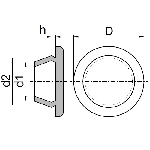 Trike25V2/Quad15/25 - Dichtstopfen 25 mm für Getriebe, Gummi
