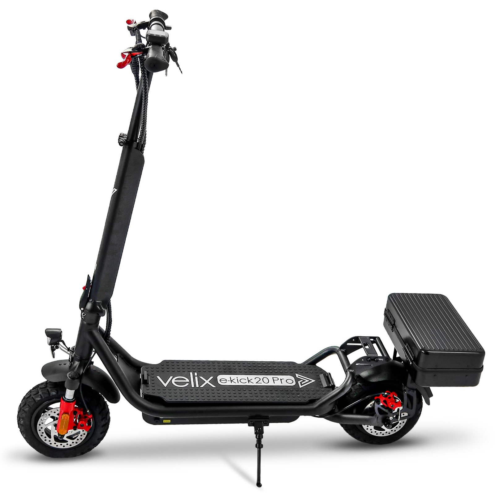 Velix E-Kick 20 Pro E-Scooter mit 2 Akkus + Heckkoffer, 20 km/h