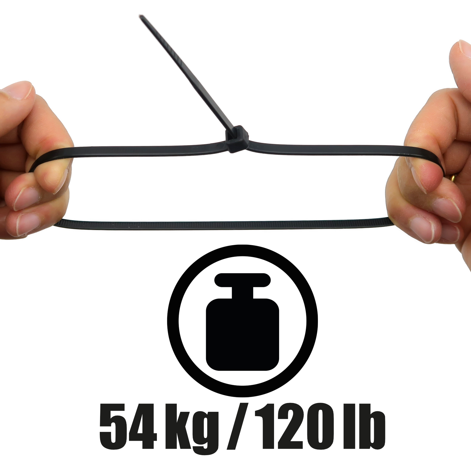 Kabelbinder, schwarz, 7,6 x 300mm, 100 Stk