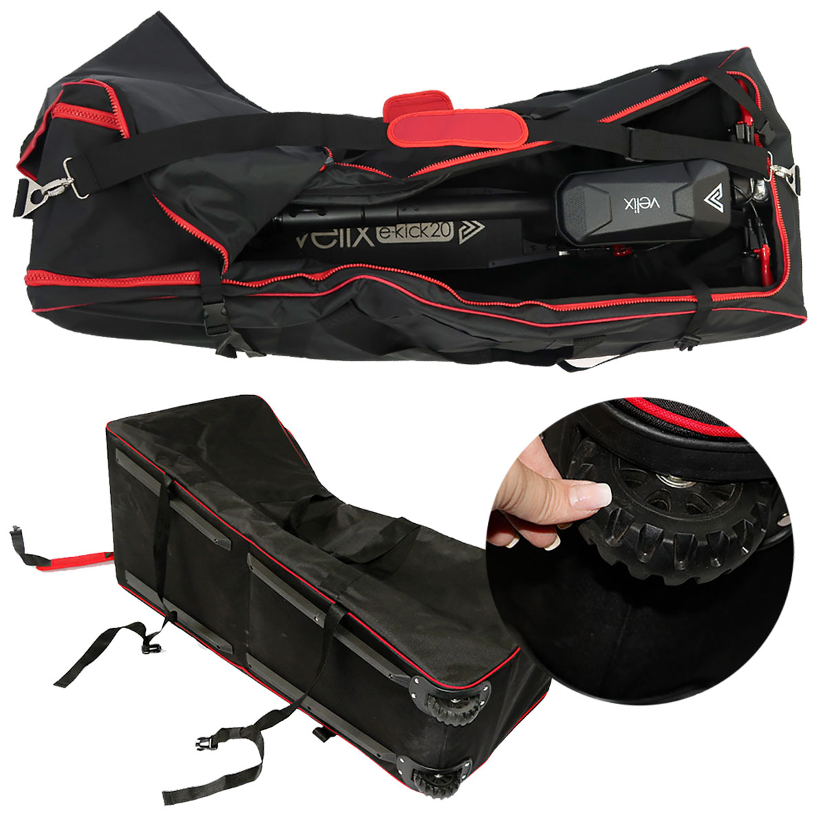 Velix, Transporttasche 120x50x50cm Schwarz Velix, Transporttasche 120x50x50cm Schwarz