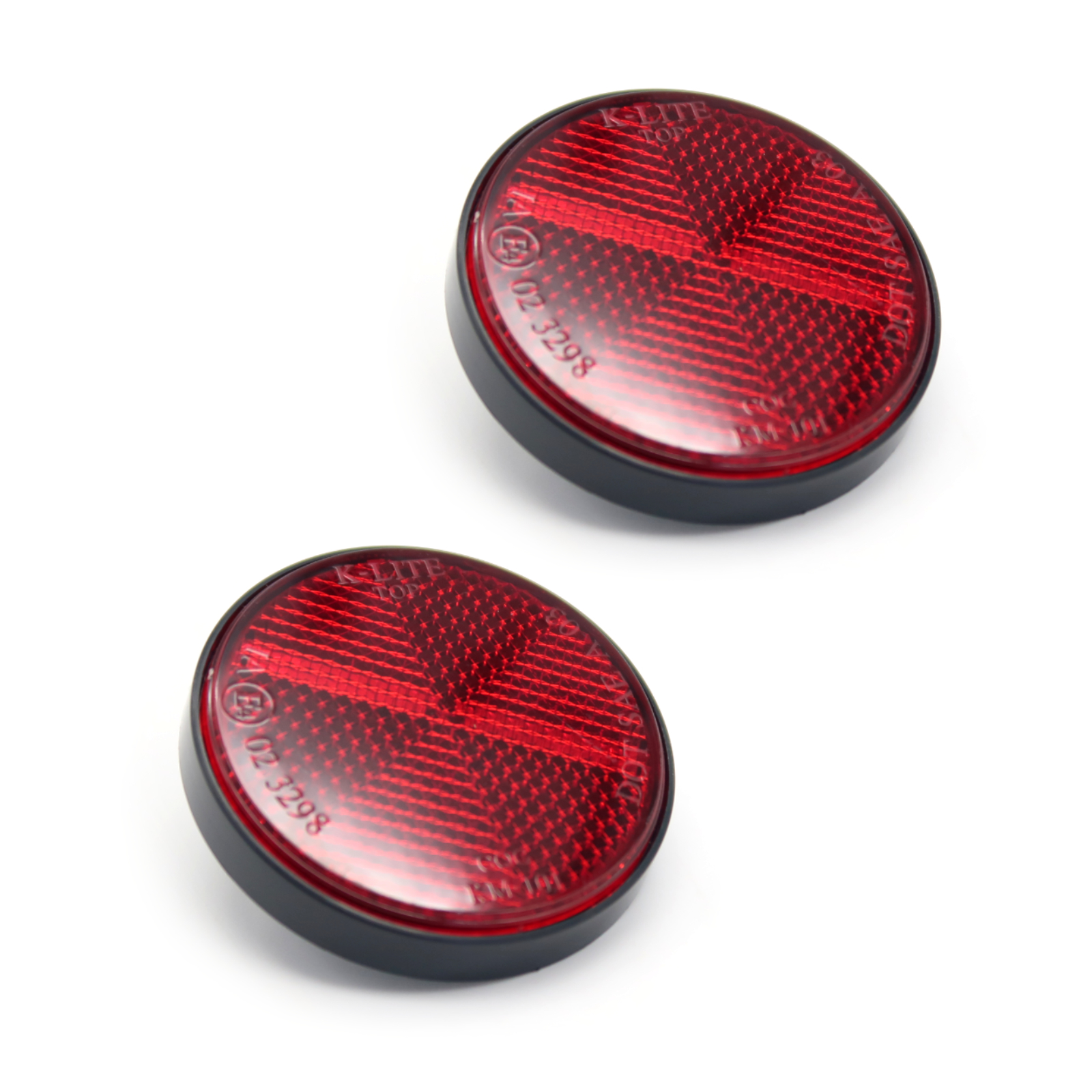 MX3 - Reflektor, rund, Rot, hinten, 2 Stück