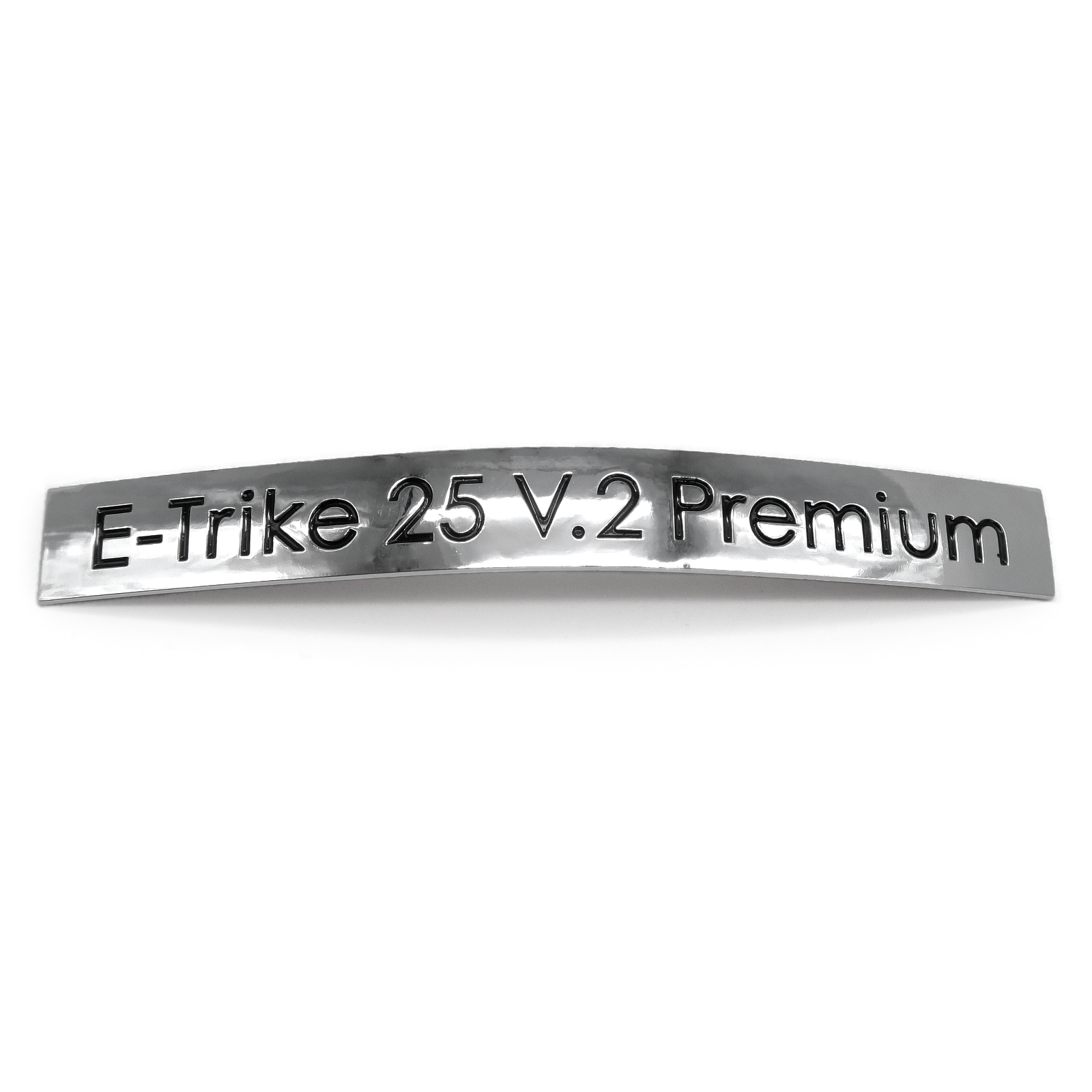 Trike25V2Pm/R31 - Aufkleber, E-Trike 25 V.2 Premium, Metalloptik, vorne