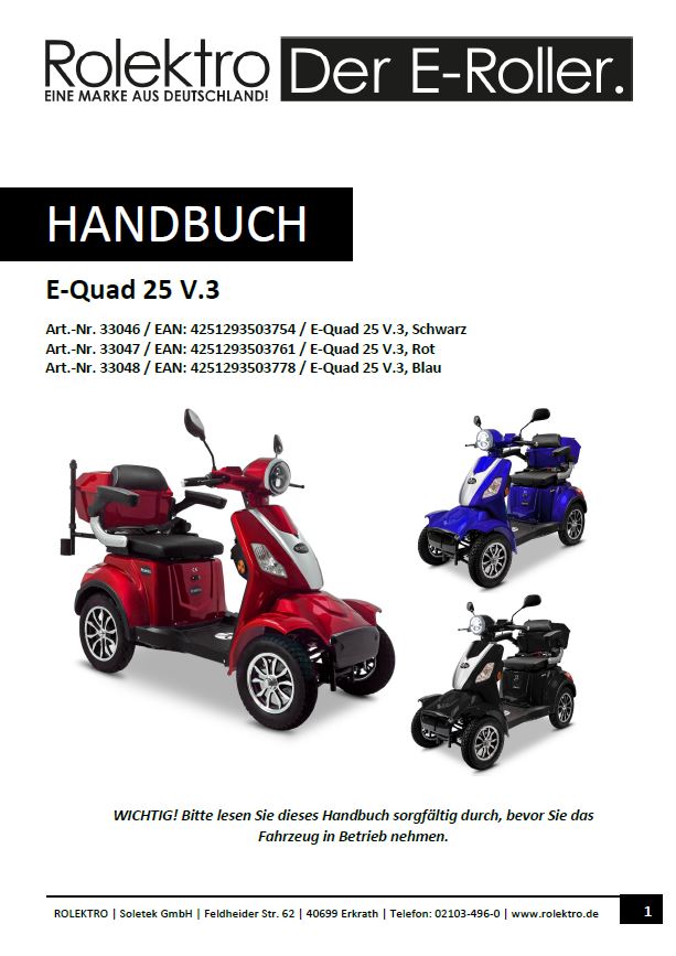 Quad25V3/R31 - Handbuch