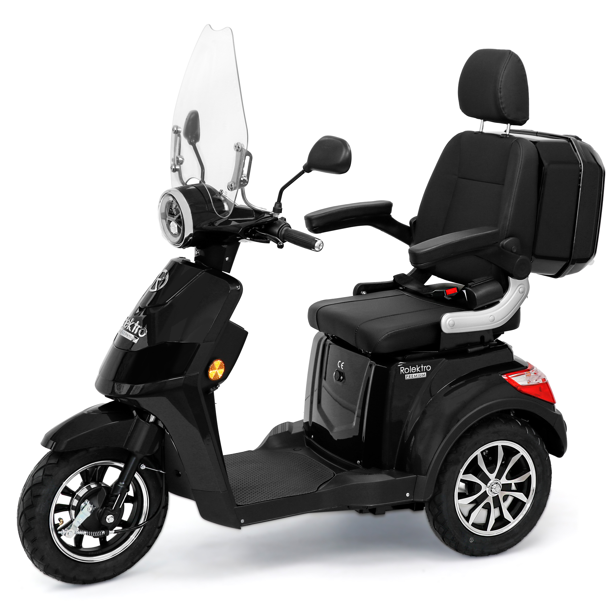 Rolektro E-Trike 25 V.2 Premium, Blei-Gel, Schwarz, 25 km/h