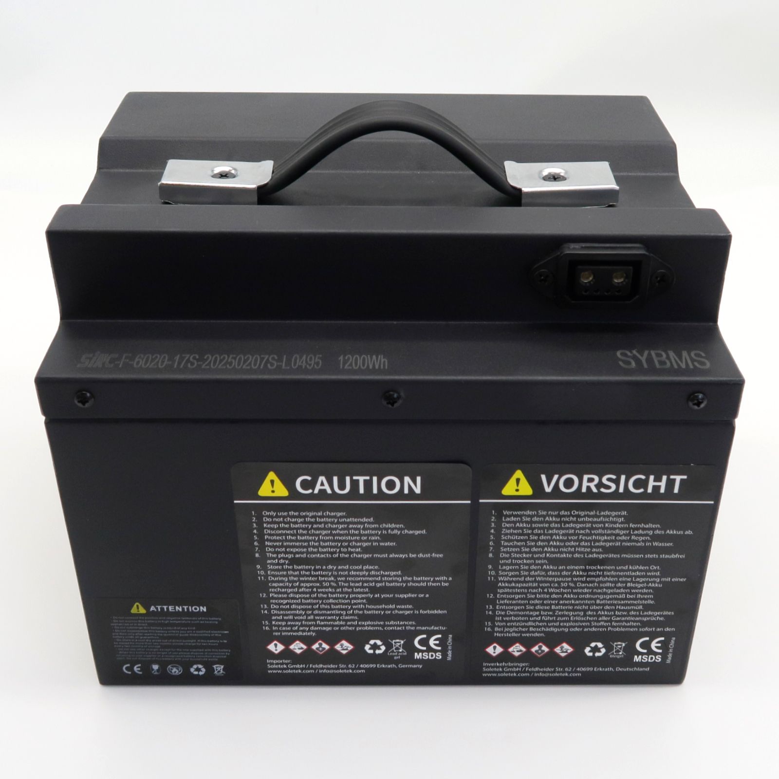 Quad25V3/R26 - Lithium battery, 60V-20Ah, NCM with 3A charger | 35304